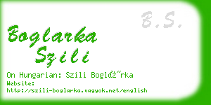 boglarka szili business card